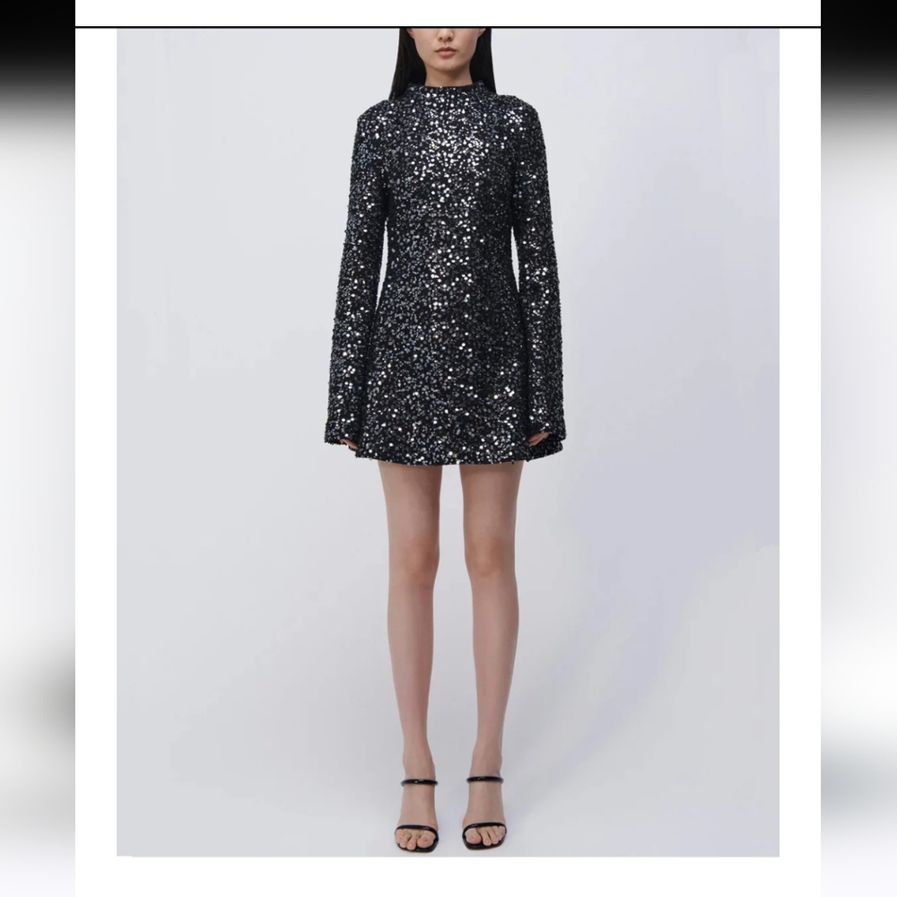 Elegant Black Sequin Dress Simkhai dress size 4 nwt sold at Revolve $595